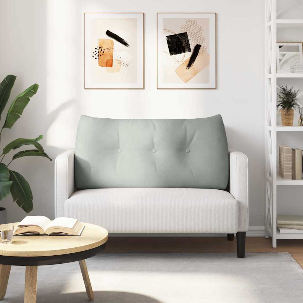 Jastuk za leđa Svijetlo siva 100 x 24 x 50 cm Baršun