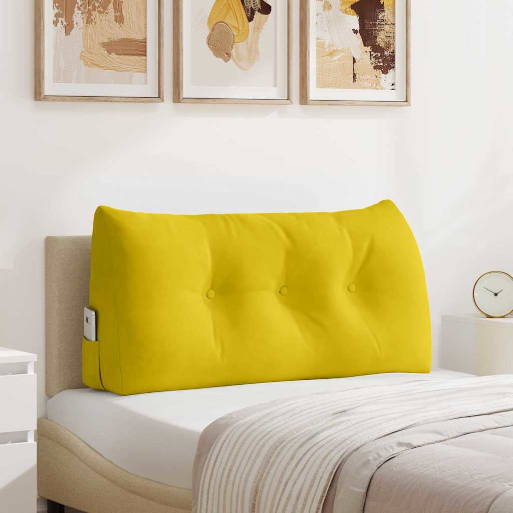 Jastuk za leđa Žuta 100 x 24 x 50 cm Baršun