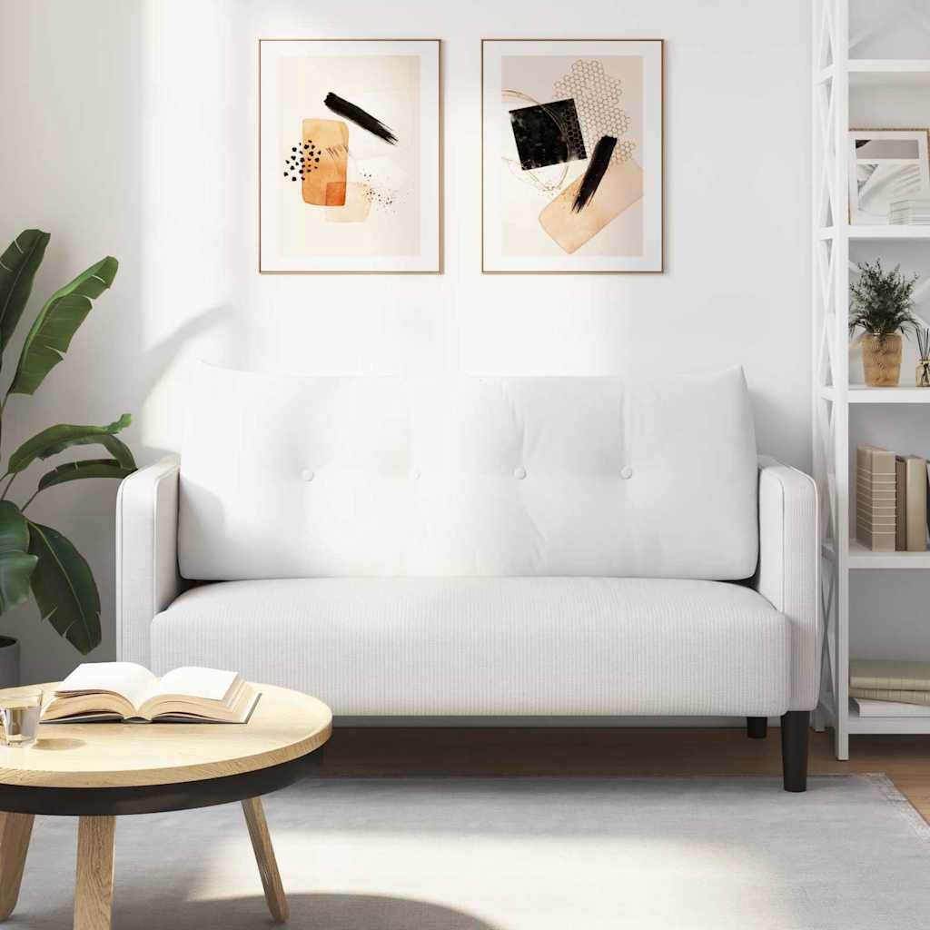 Jastuk za leđa Bijelo 120 x 24 x 50 cm tkanina