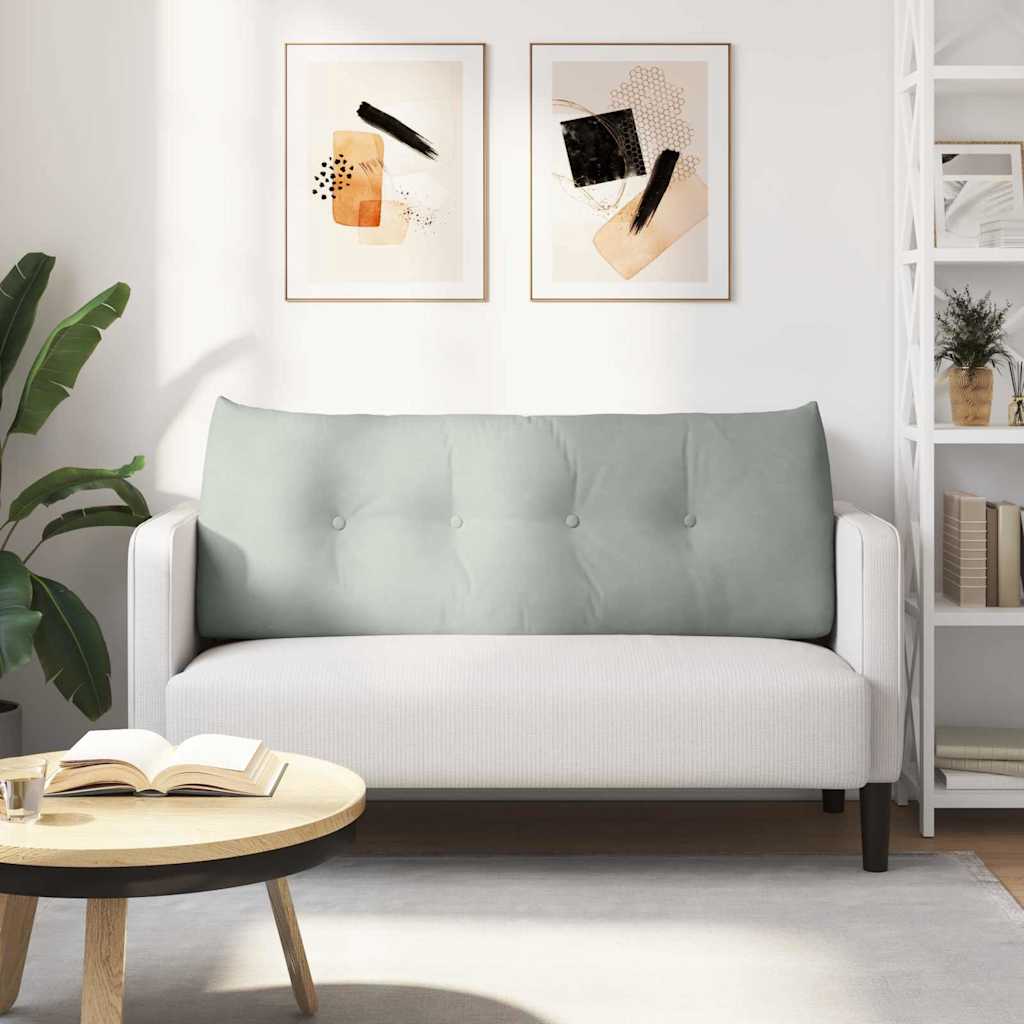 Jastuk za leđa Svijetlo siva 120 x 24 x 50 cm Baršun