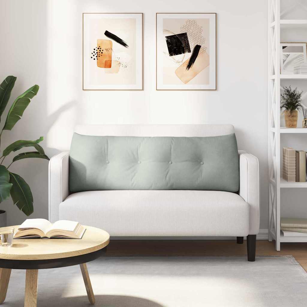 Jastuk za leđa Svijetlo siva 140 x 24 x 50 cm Baršun