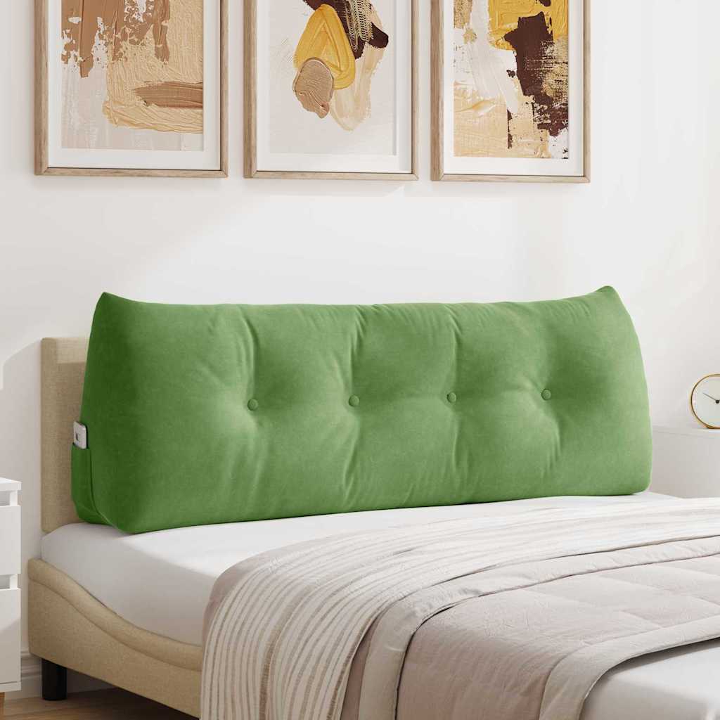 Jastuk za leđa Svijetlo zelena 140 x 24 x 50 cm Baršun