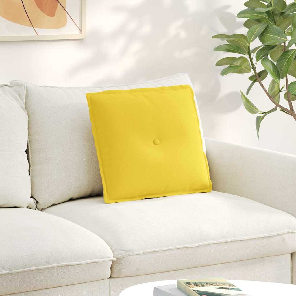 Jastuk za leđa Svijetlo žuta 50 x 19 x 45 cm tkanina