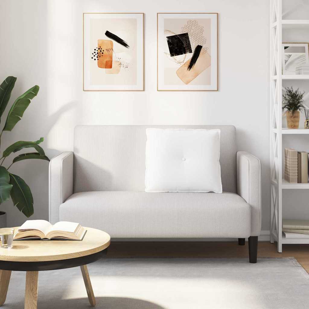 Jastuk za leđa Bijelo 60 x 19 x 50 cm tkanina