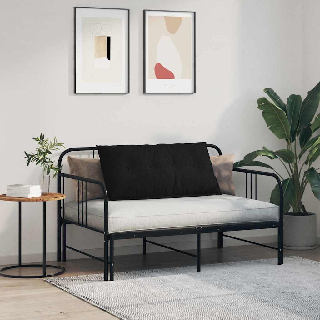 Jastuk za leđa Crna 100 x 19 x 50 cm tkanina