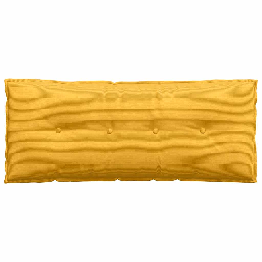 Jastuk za leđa Svijetlo žuta 120 x 50 cm Kordura tekstil
