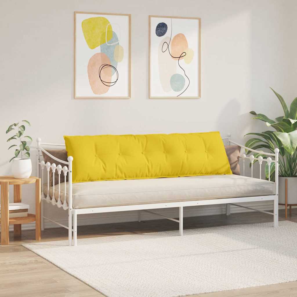 Jastuk za leđa Svijetlo žuta 180 x 19 x 50 cm tkanina