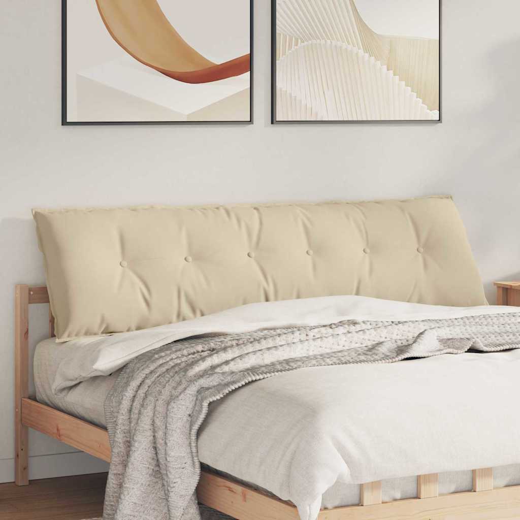 Jastuk za leđa Krema 180 x 50 cm Mikrofiber tkanina