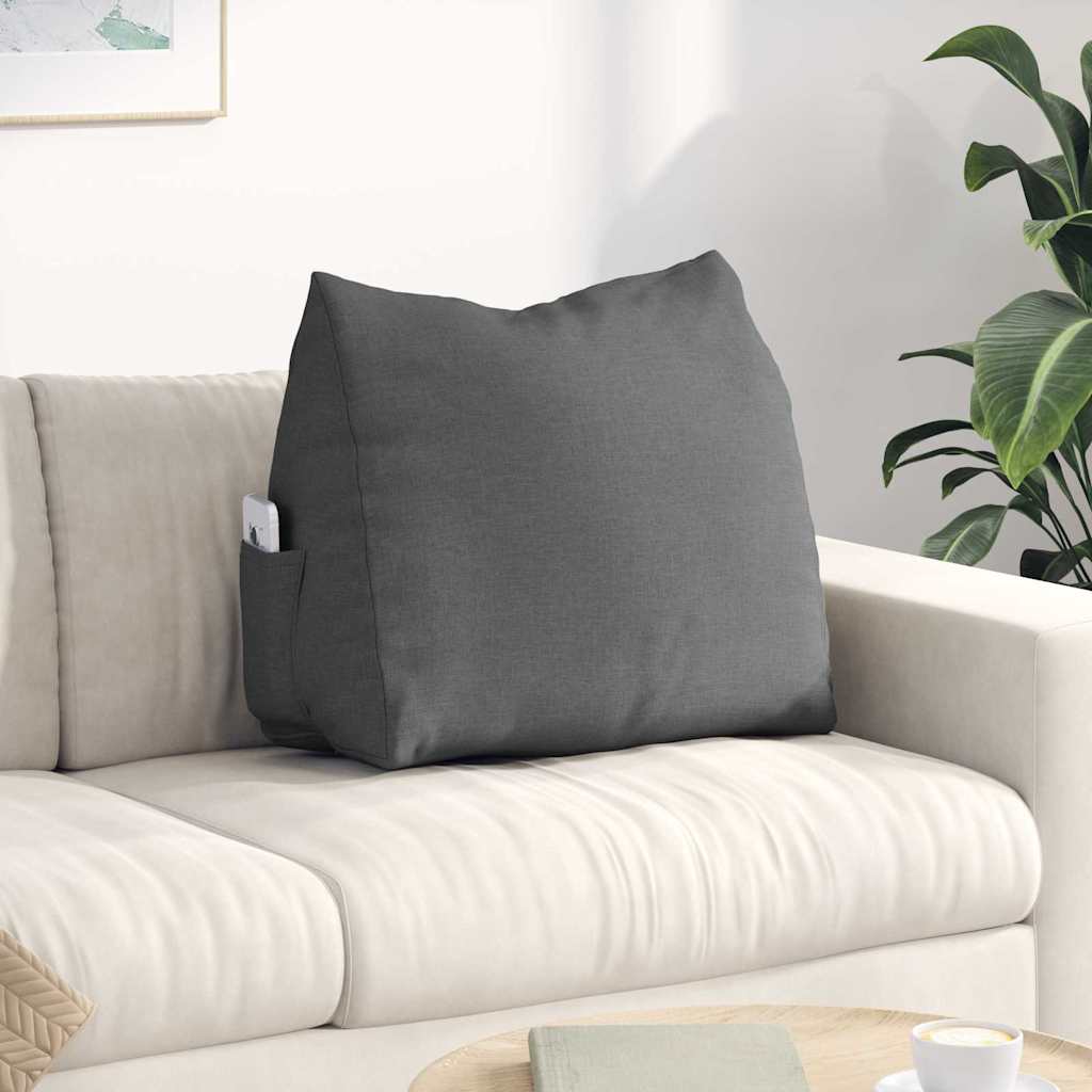 Jastuk za leđa Tamno siva 60 x 20 x 50 cm tkanina