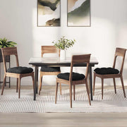 Jastučići za sjedenje 4 pcs Crna 40 x 40 x 12 cm tkanina