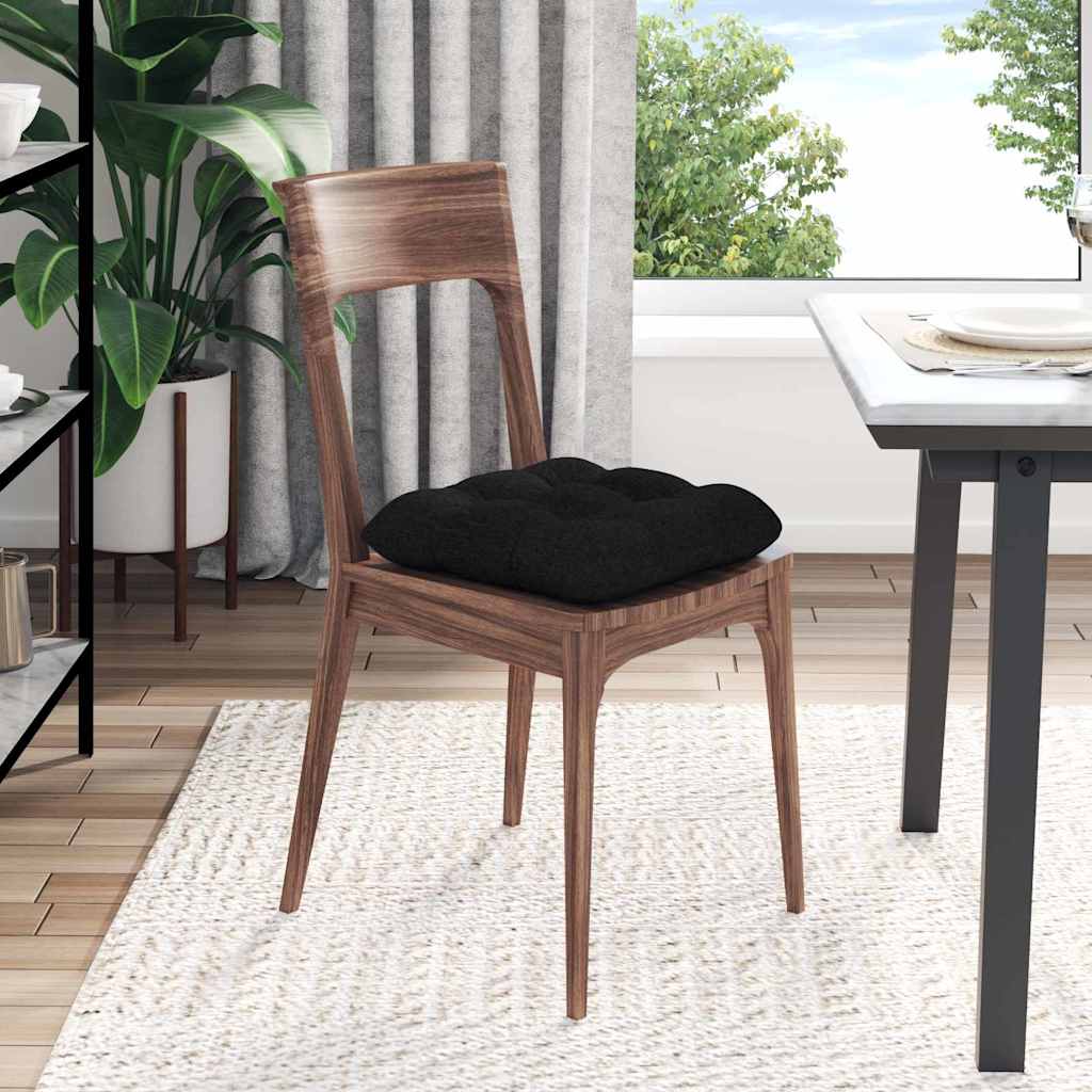 Jastučići za sjedenje 4 pcs Crna 40 x 40 x 12 cm tkanina