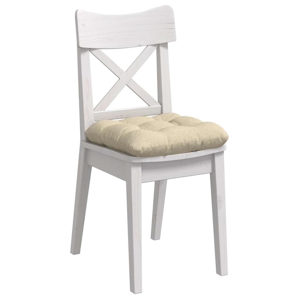 Jastučići za sjedenje 4 pcs Krema 40 x 40 x 12 cm tkanina