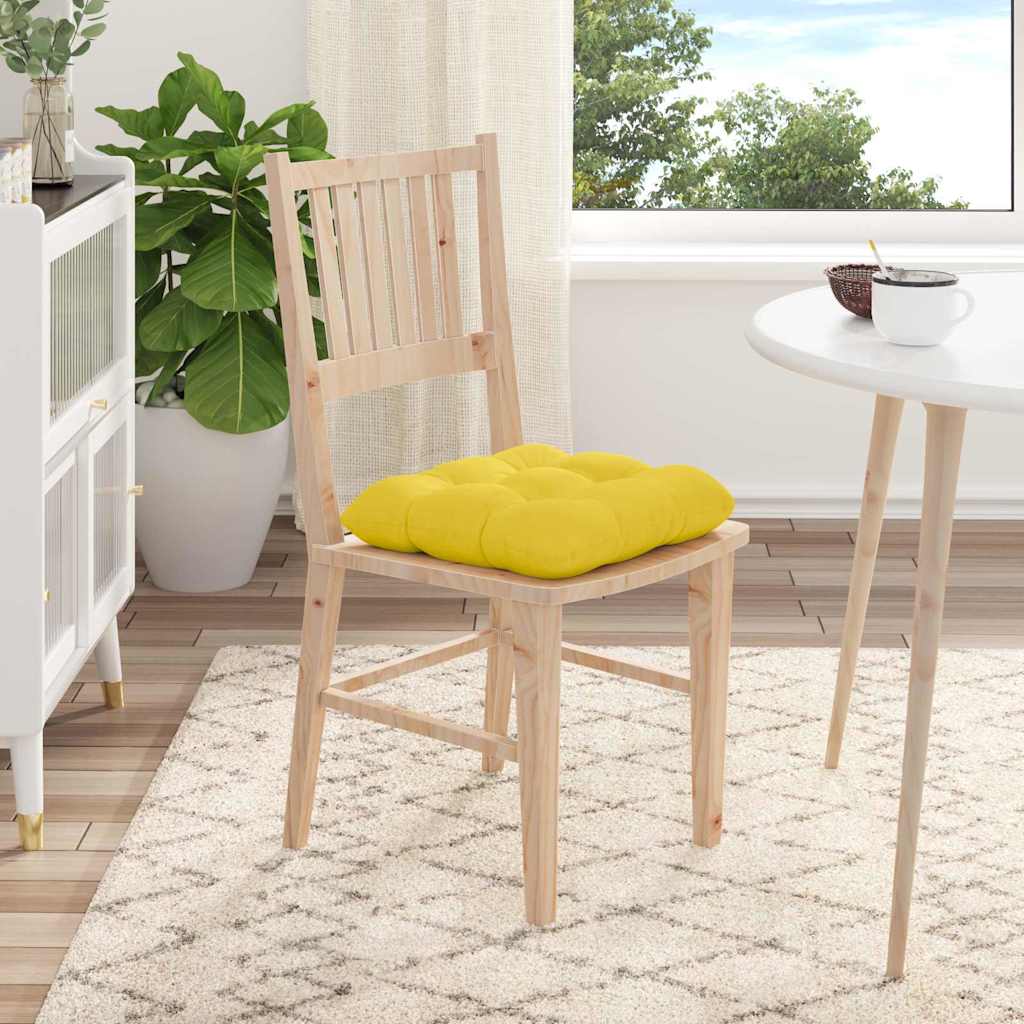 Jastučići za sjedenje 4 pcs Svijetlo žuta 40 x 40 x 12 cm