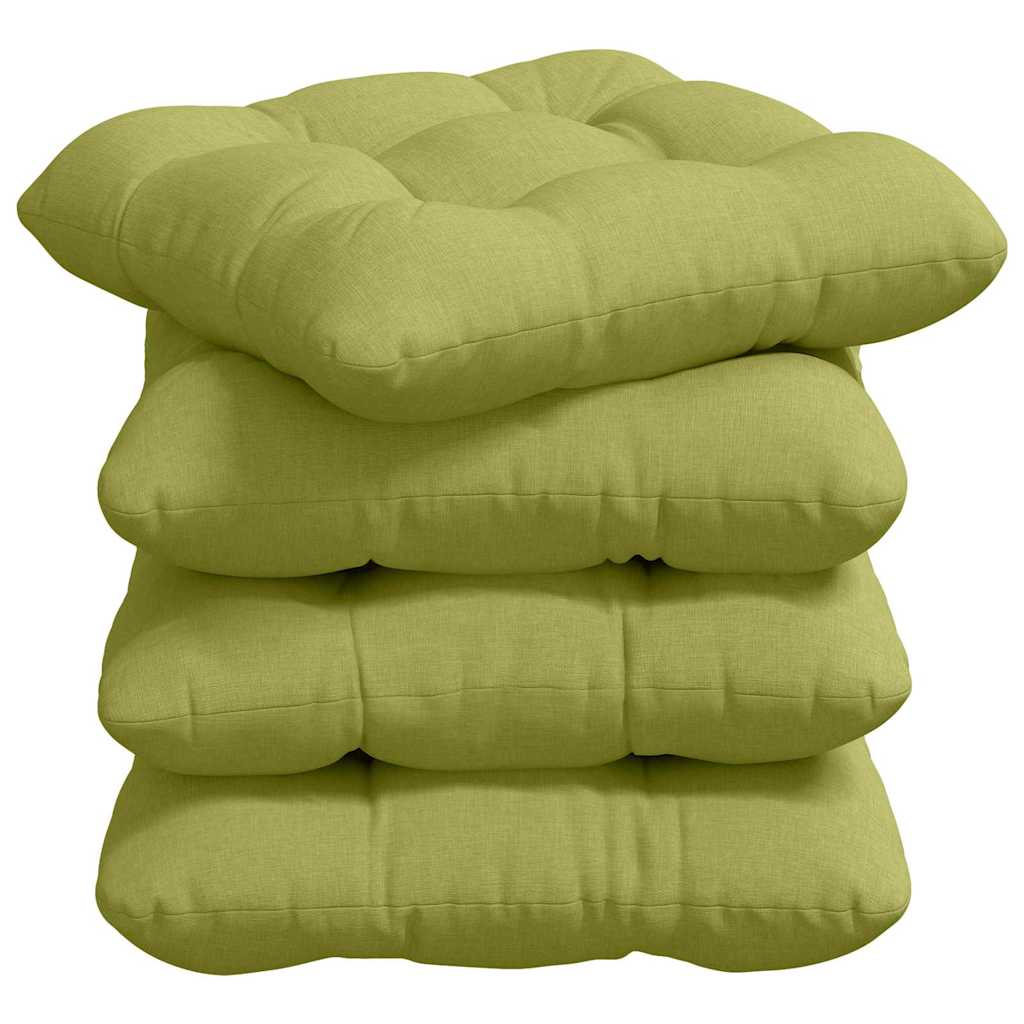Jastučići za sjedenje 4 pcs Svijetlo zelena 40 x 40 x 12 cm