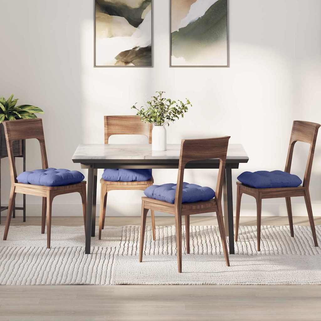 Jastučići za sjedenje 4 pcs Traper plava 40 x 40 x 12 cm