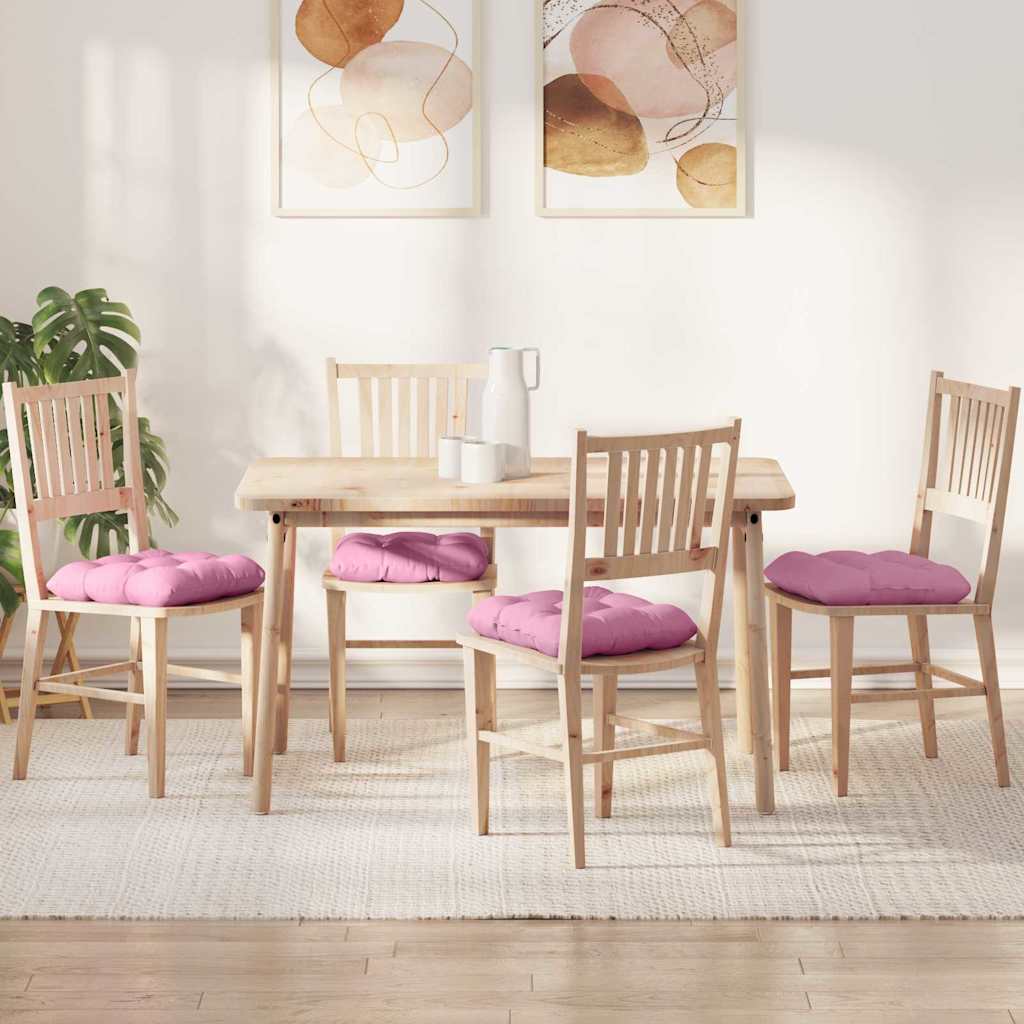 Jastučići za sjedenje 4 pcs Ružičasta 40 x 40 x 12 cm tkanina