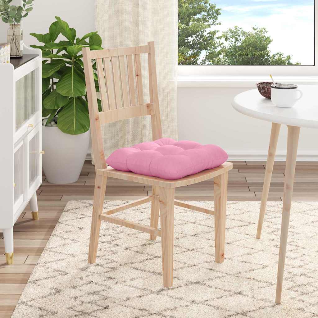 Jastučići za sjedenje 4 pcs Ružičasta 40 x 40 x 12 cm tkanina