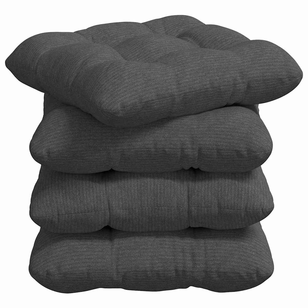 Jastučići za sjedenje 4 pcs Tamno siva 40 x 40 cm
