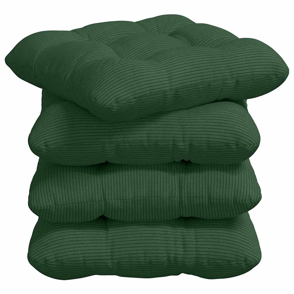 Jastučići za sjedenje 4 pcs Tamnozelena 40 x 40 cm