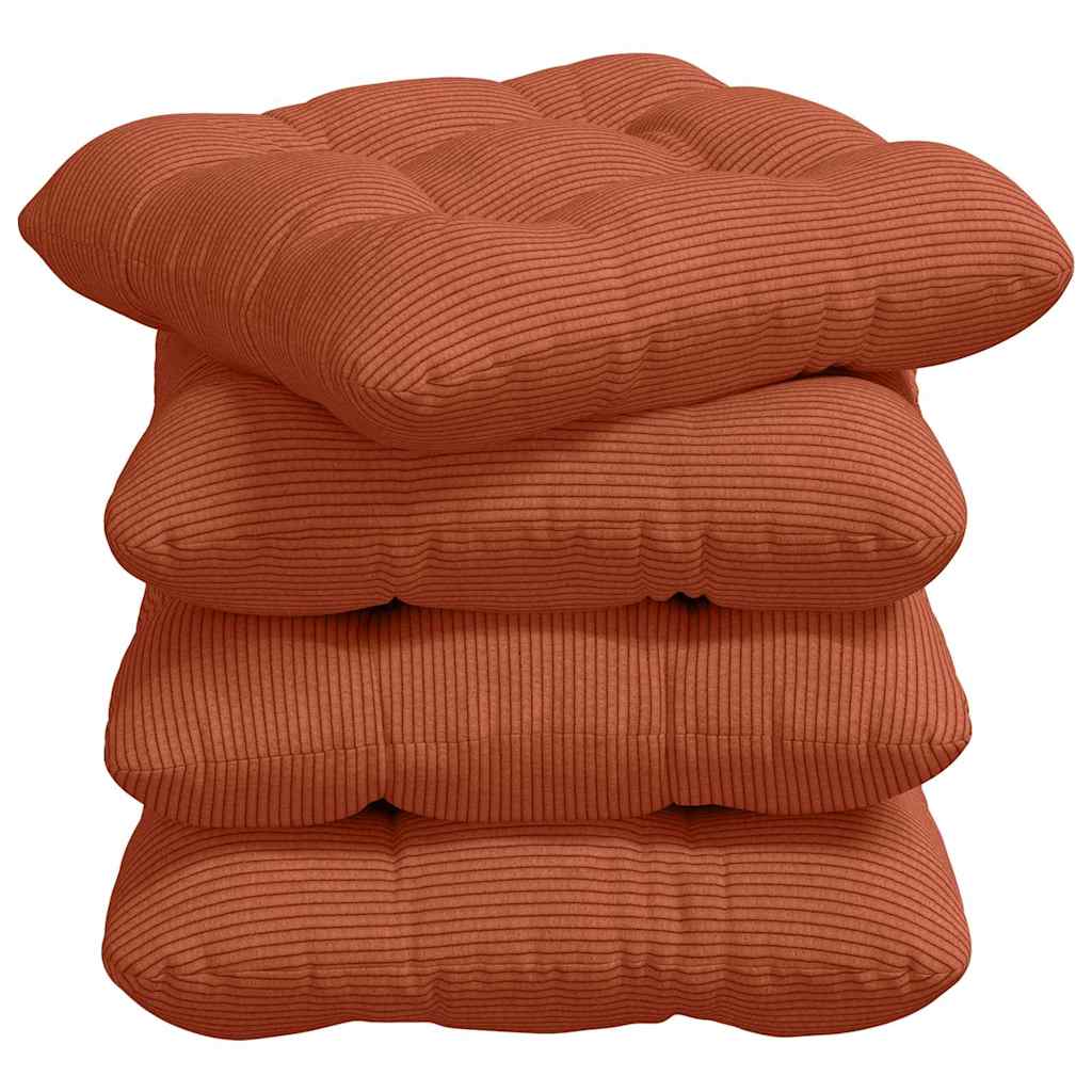 Jastučići za sjedenje 4 pcs Crvena narančasta 40 x 40 cm