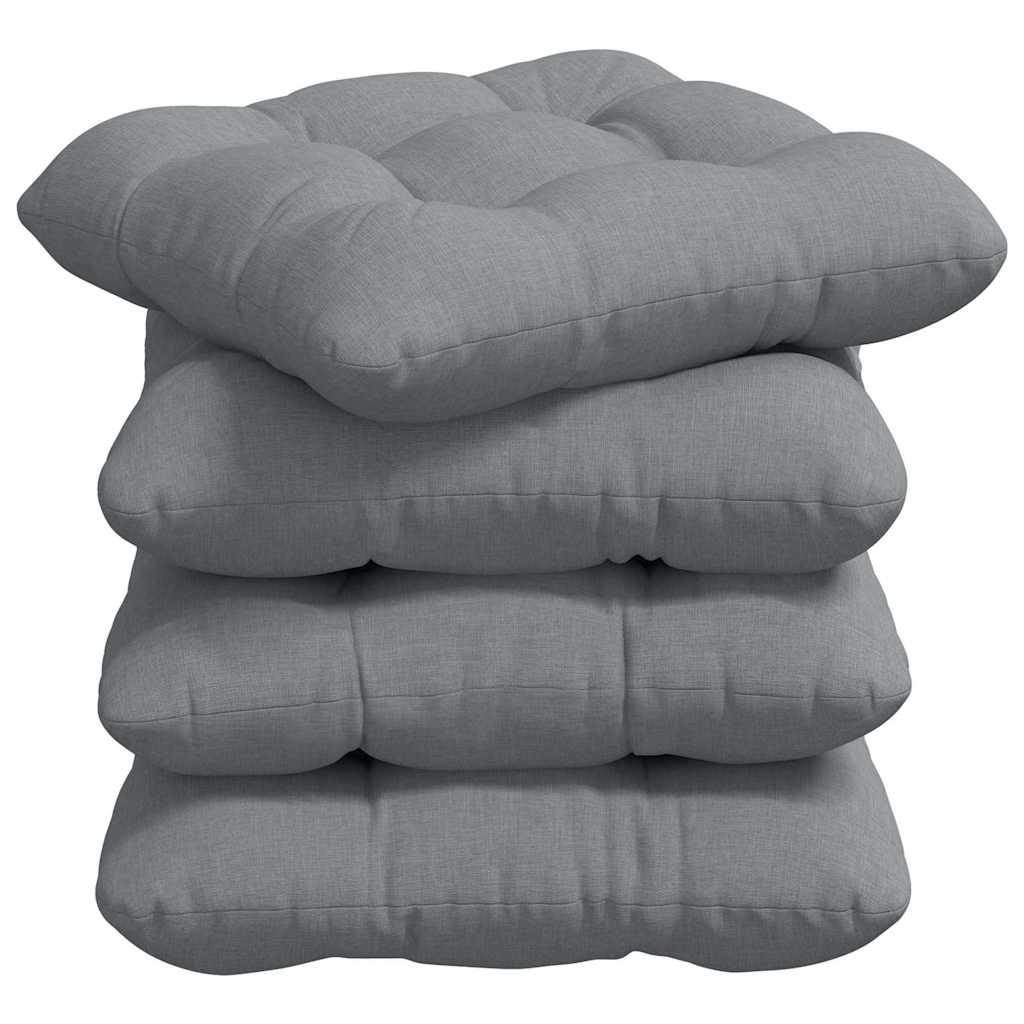 Jastučići za sjedenje 4 pcs Svijetlo siva 45 x 45 x 12 cm