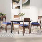 Jastučići za sjedenje 4 pcs Traper plava 45 x 45 x 12 cm