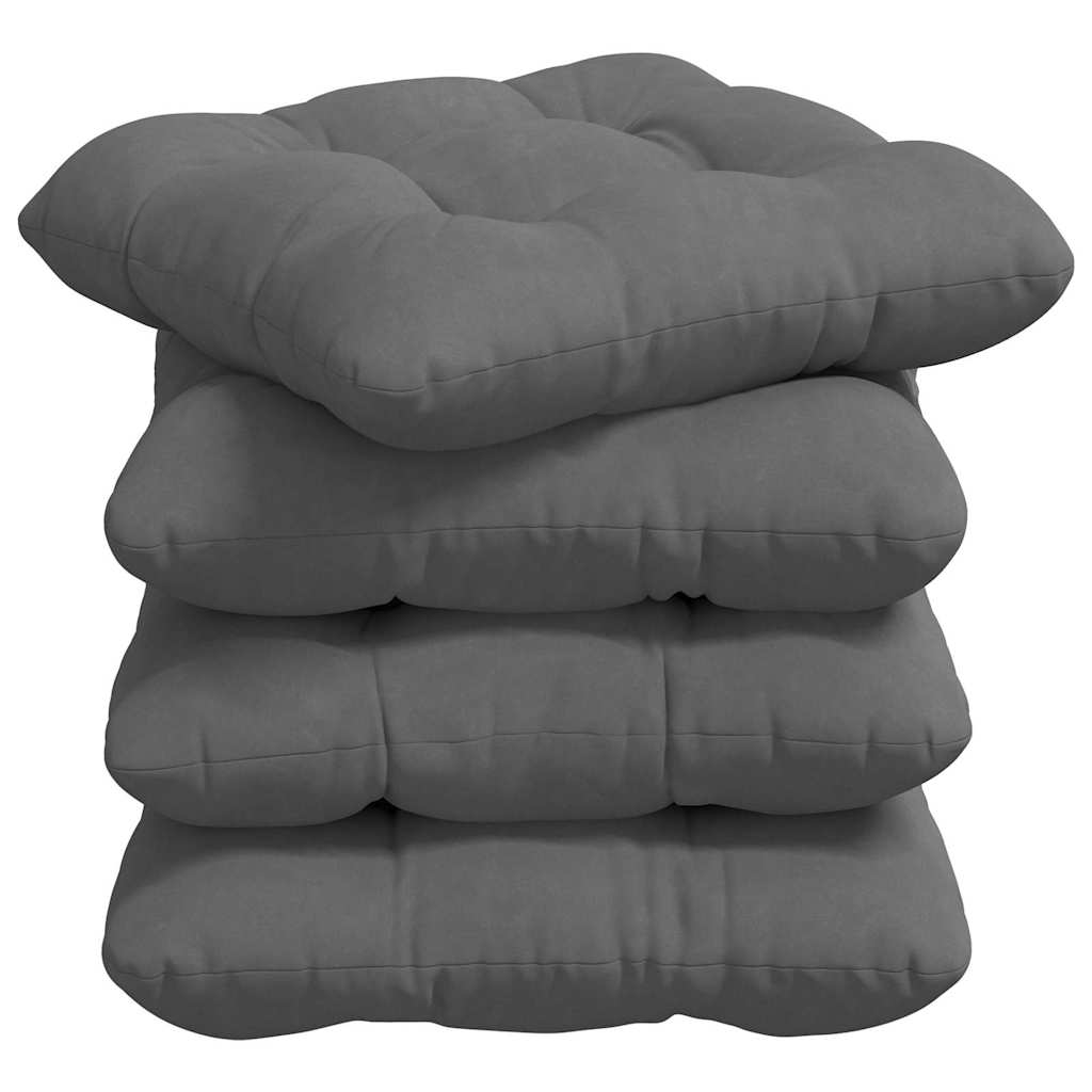 Jastučići za sjedenje 4 pcs Tamno siva 45 x 45 cm
