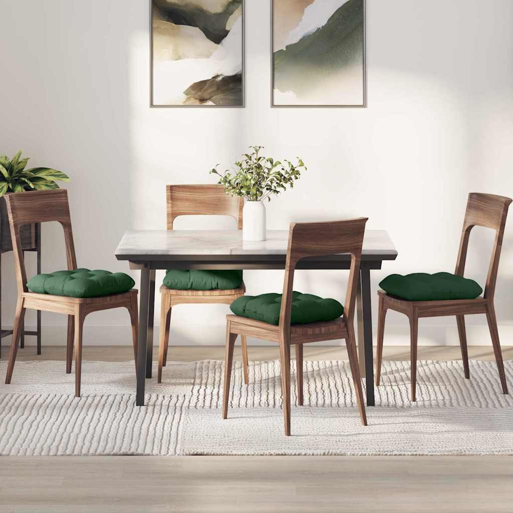 Jastučići za sjedenje 4 pcs Tamnozelena 45 x 45 cm