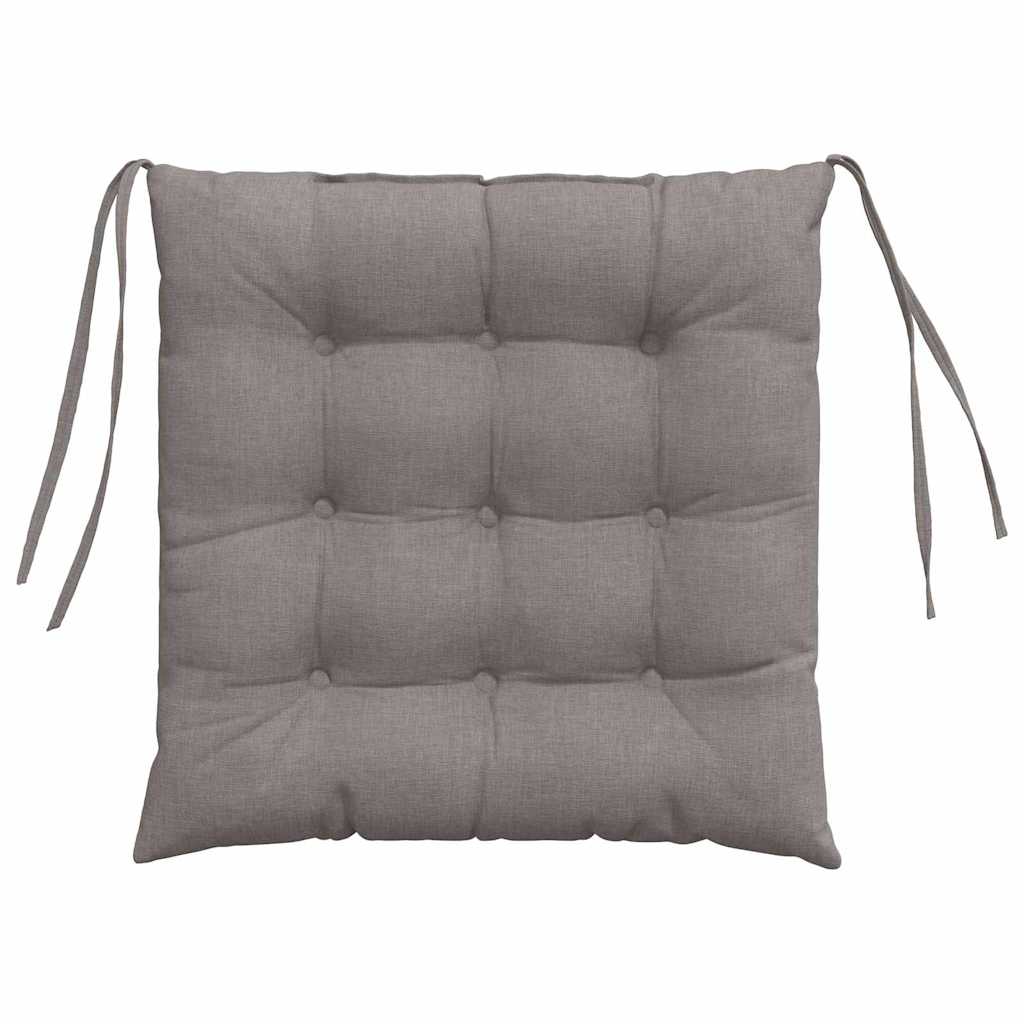 Jastučići za sjedenje 4 pcs Sivo-smeđa 40 x 40 x 6 cm tkanina