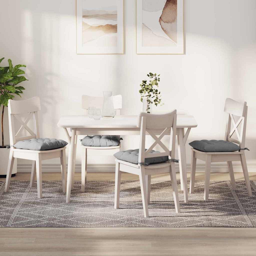 Jastučići za sjedenje 4 pcs Oblačnosiva 40 x 40 x 6 cm tkanina