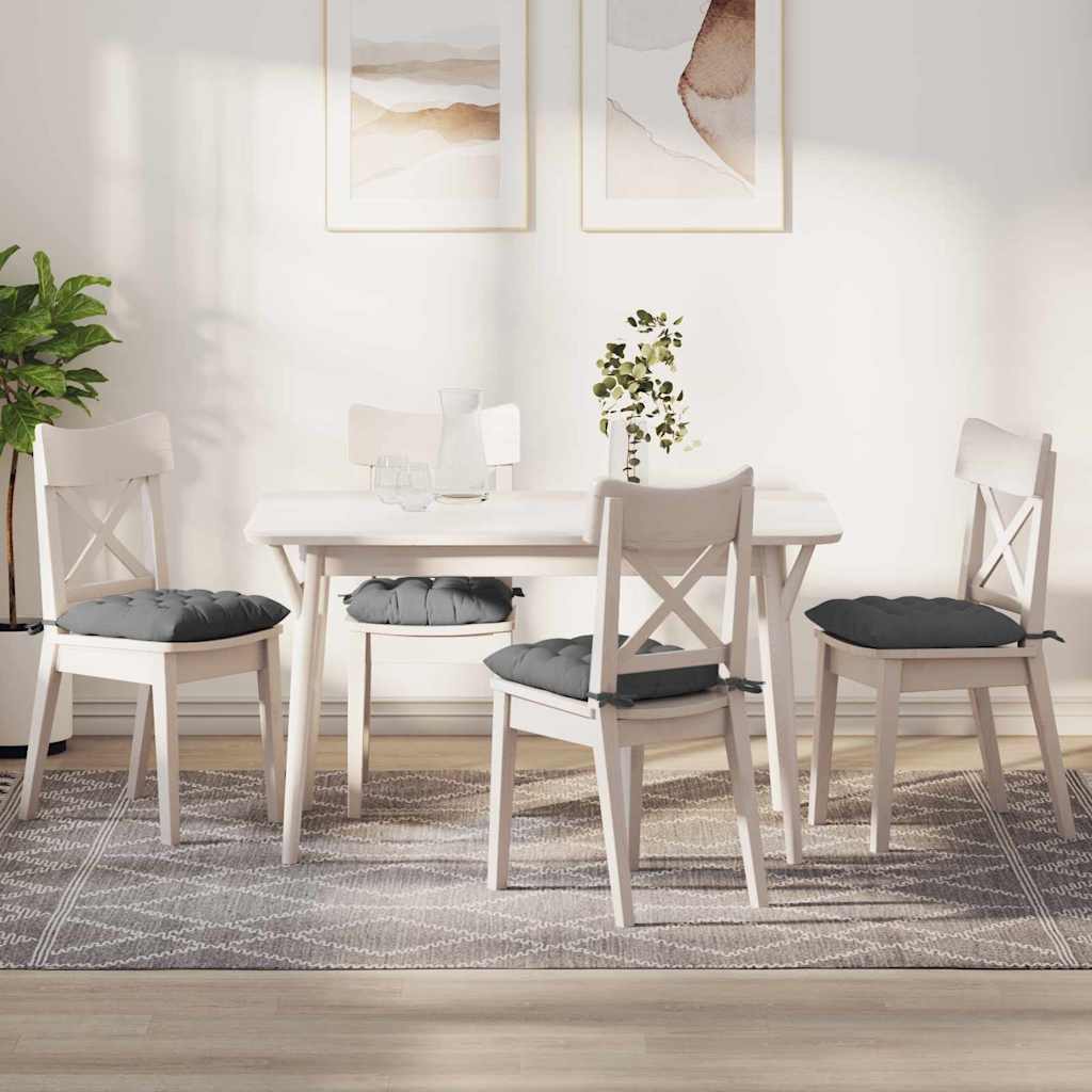 Jastučići za sjedenje 4 pcs Tamno siva 40 x 40 x 6 cm