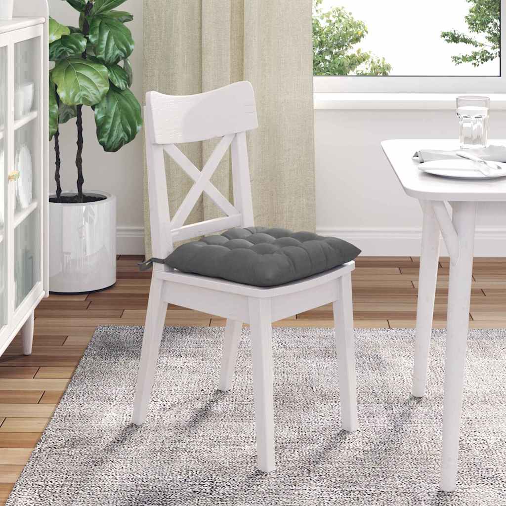 Jastučići za sjedenje 4 pcs Tamno siva 40 x 40 x 6 cm