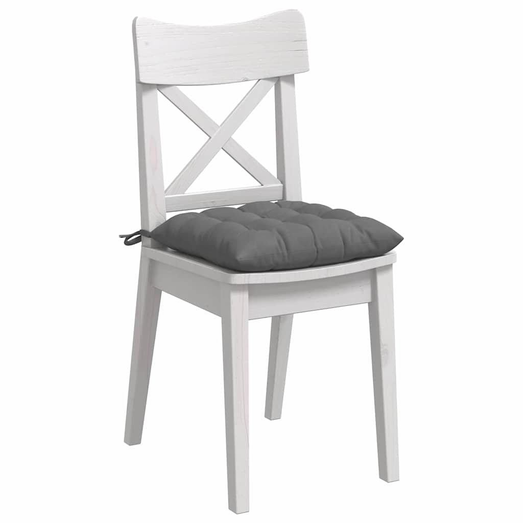 Jastučići za sjedenje 4 pcs Tamno siva 40 x 40 x 6 cm
