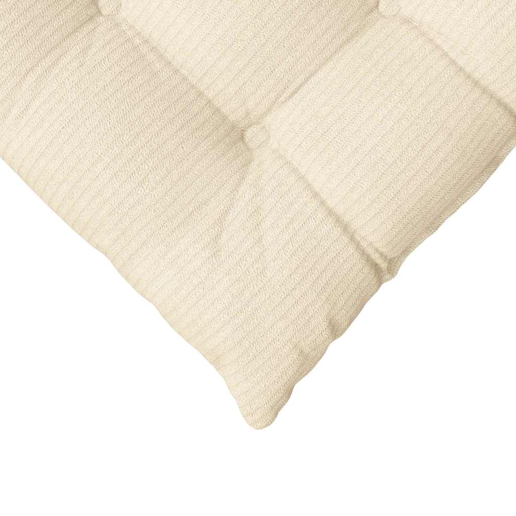 Jastučići za sjedenje 4 pcs Krema 40 x 40 x 6 cm