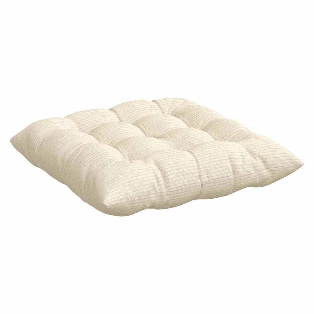 Jastučići za sjedenje 4 pcs Krema 40 x 40 x 6 cm