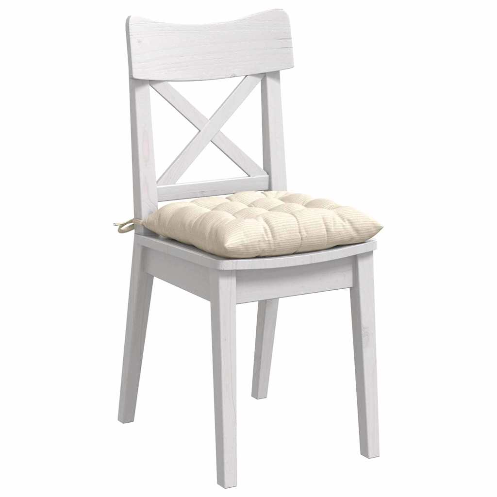 Jastučići za sjedenje 4 pcs Krema 40 x 40 x 6 cm