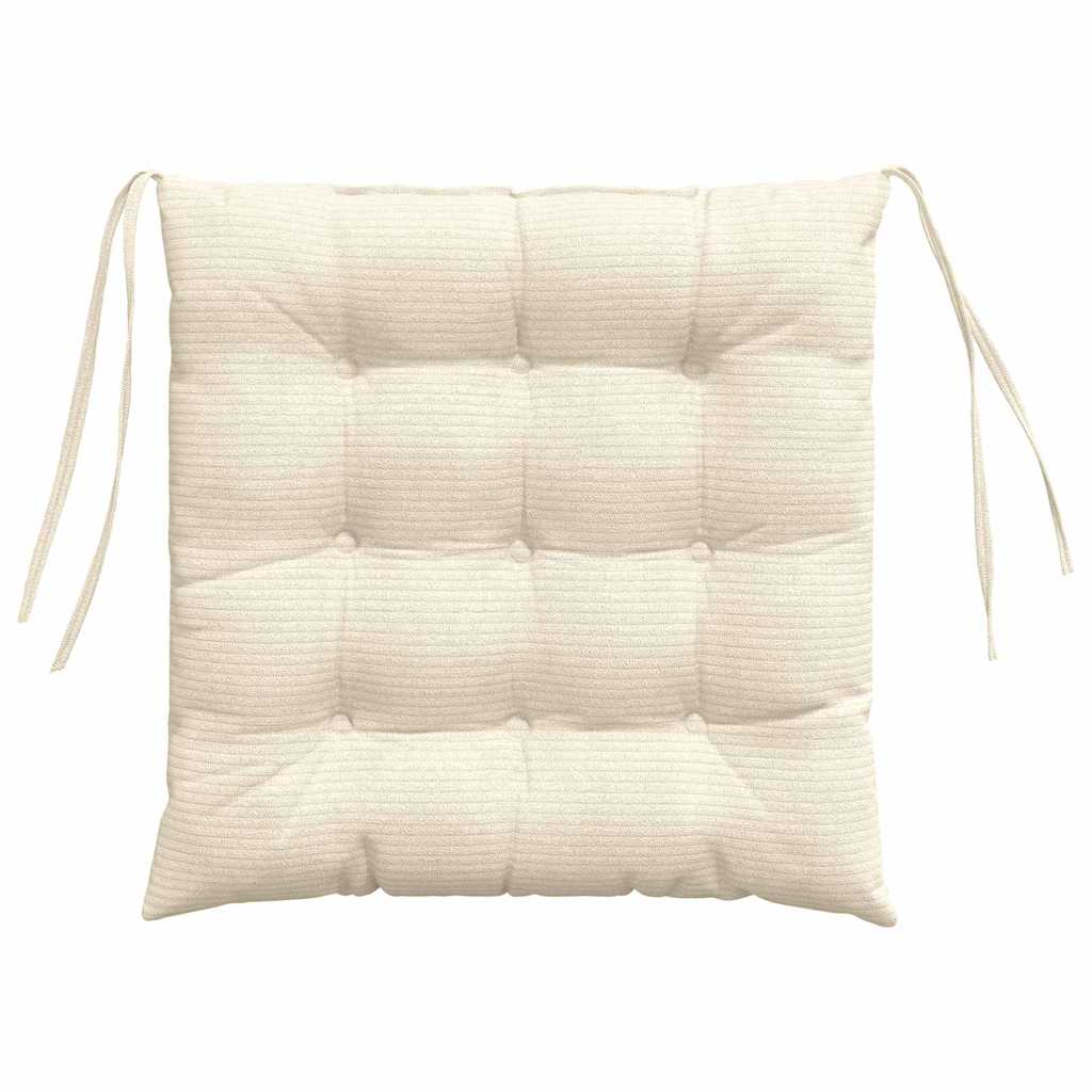 Jastučići za sjedenje 4 pcs Krema 40 x 40 x 6 cm