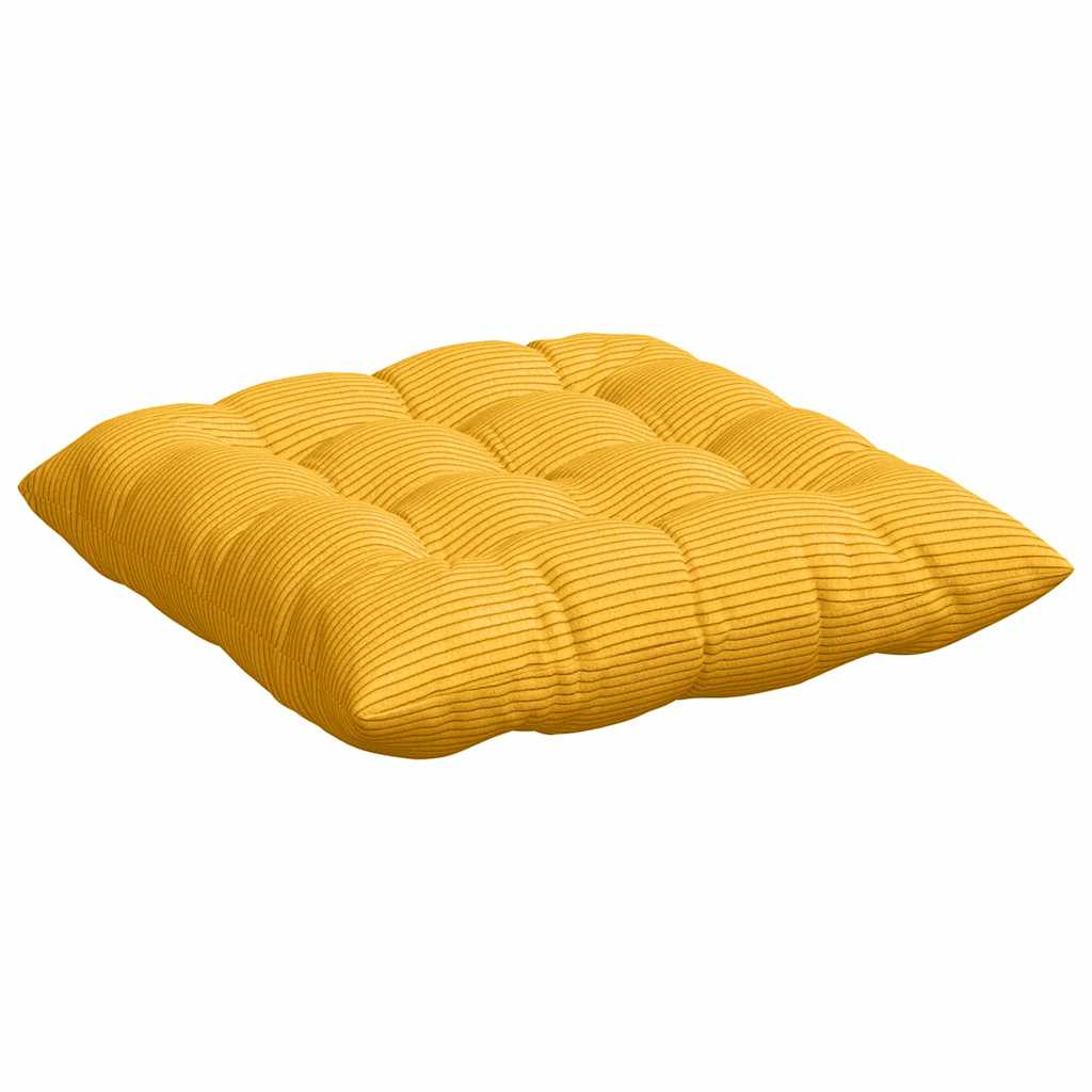 Jastučići za sjedenje 4 pcs Svijetlo žuta 40 x 40 x 6 cm