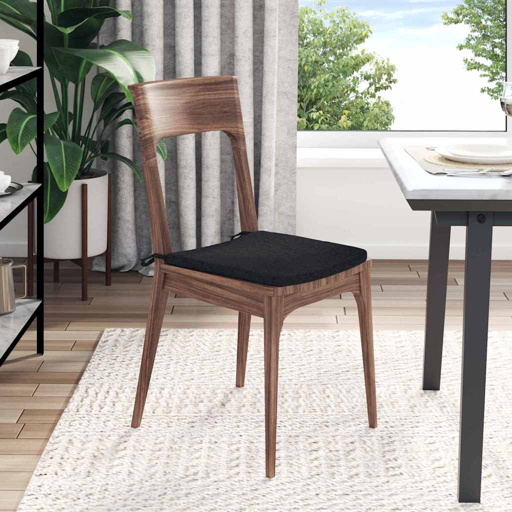 Jastučići za sjedenje 4 pcs Crna 40 x 40 x 3 cm tkanina