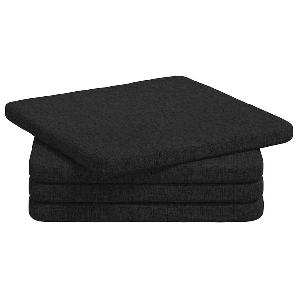 Jastučići za sjedenje 4 pcs Crna 40 x 40 x 3 cm tkanina