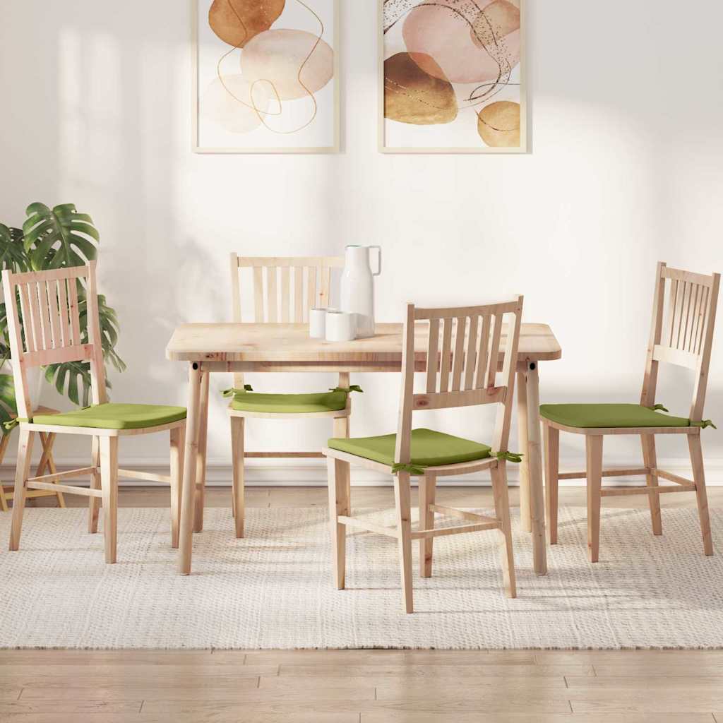 Jastučići za sjedenje 4 pcs Svijetlo zelena 40 x 40 x 3 cm