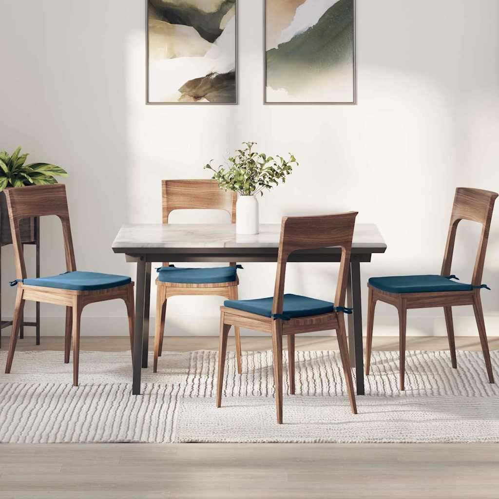 Jastučići za sjedenje 4 pcs Plava 40 x 40 x 3 cm Baršun