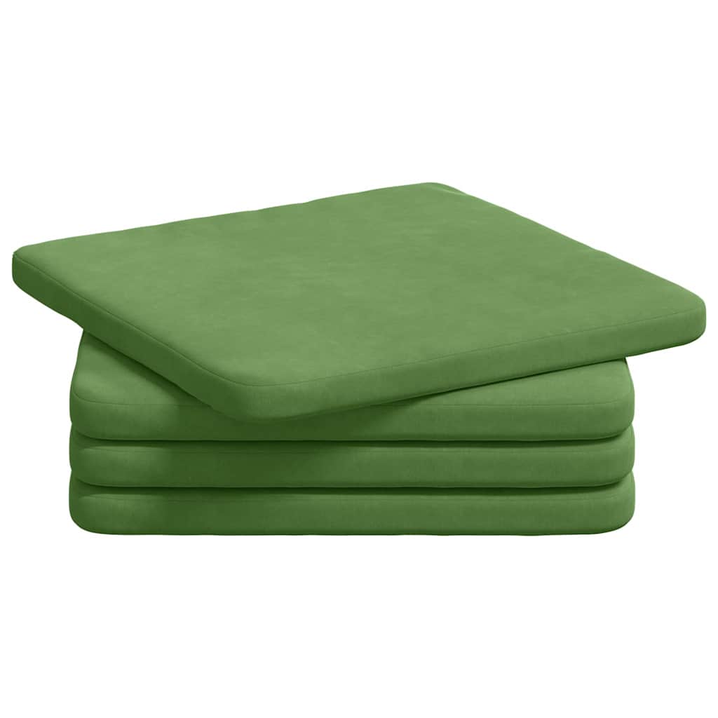 Jastučići za sjedenje 4 pcs Svijetlo zelena 40 x 40 x 3 cm