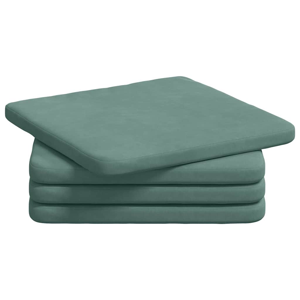Jastučići za sjedenje 4 pcs Morska zelena 40 x 40 x 3 cm Baršun