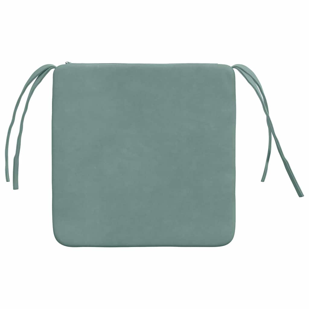 Jastučići za sjedenje 4 pcs Morska zelena 40 x 40 x 3 cm Baršun
