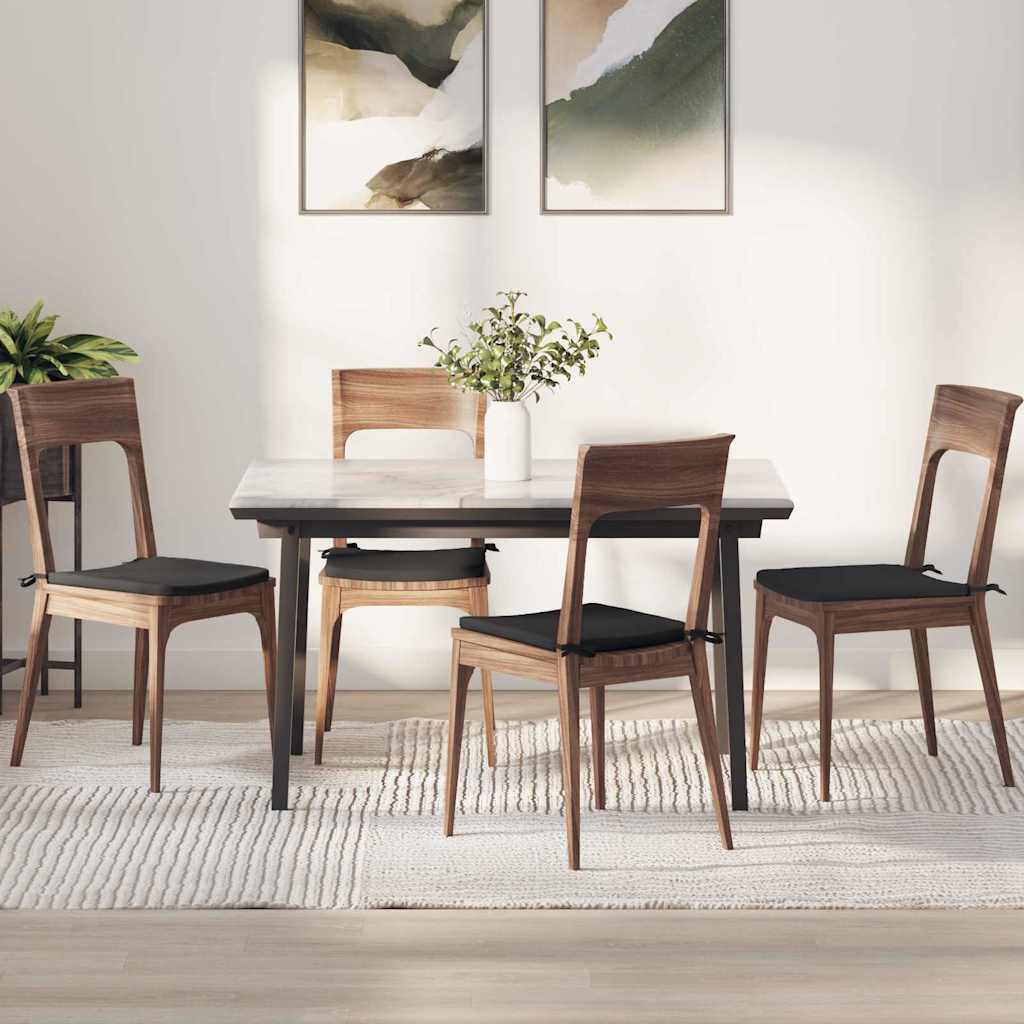 Jastučići za sjedenje 4 pcs Crna 40 x 40 x 3 cm