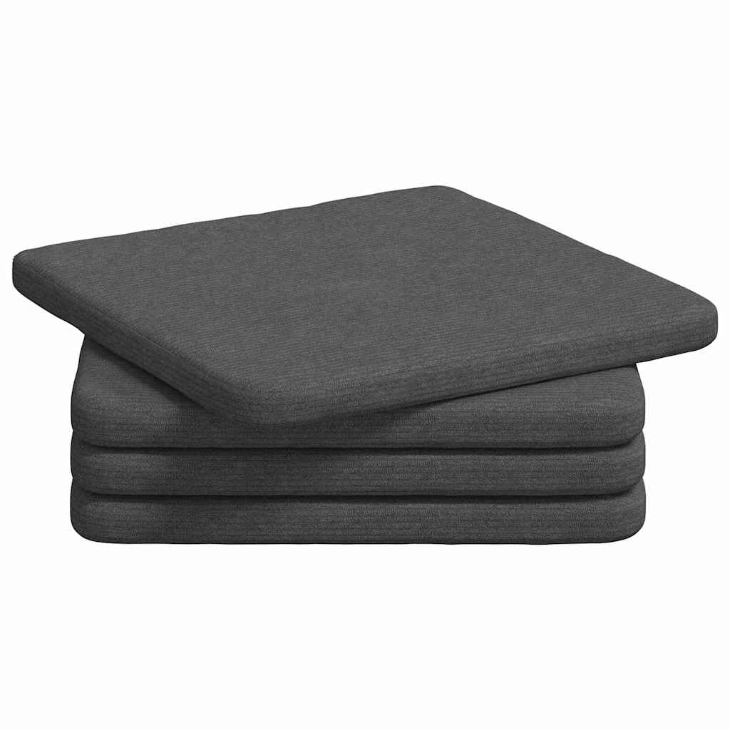 Jastučići za sjedenje 4 pcs Tamno siva 40 x 40 x 3 cm