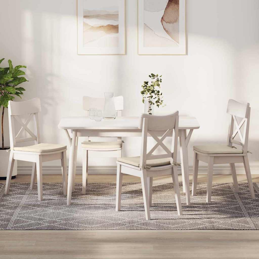 Jastučići za sjedenje 4 pcs Krema 40 x 40 x 3 cm