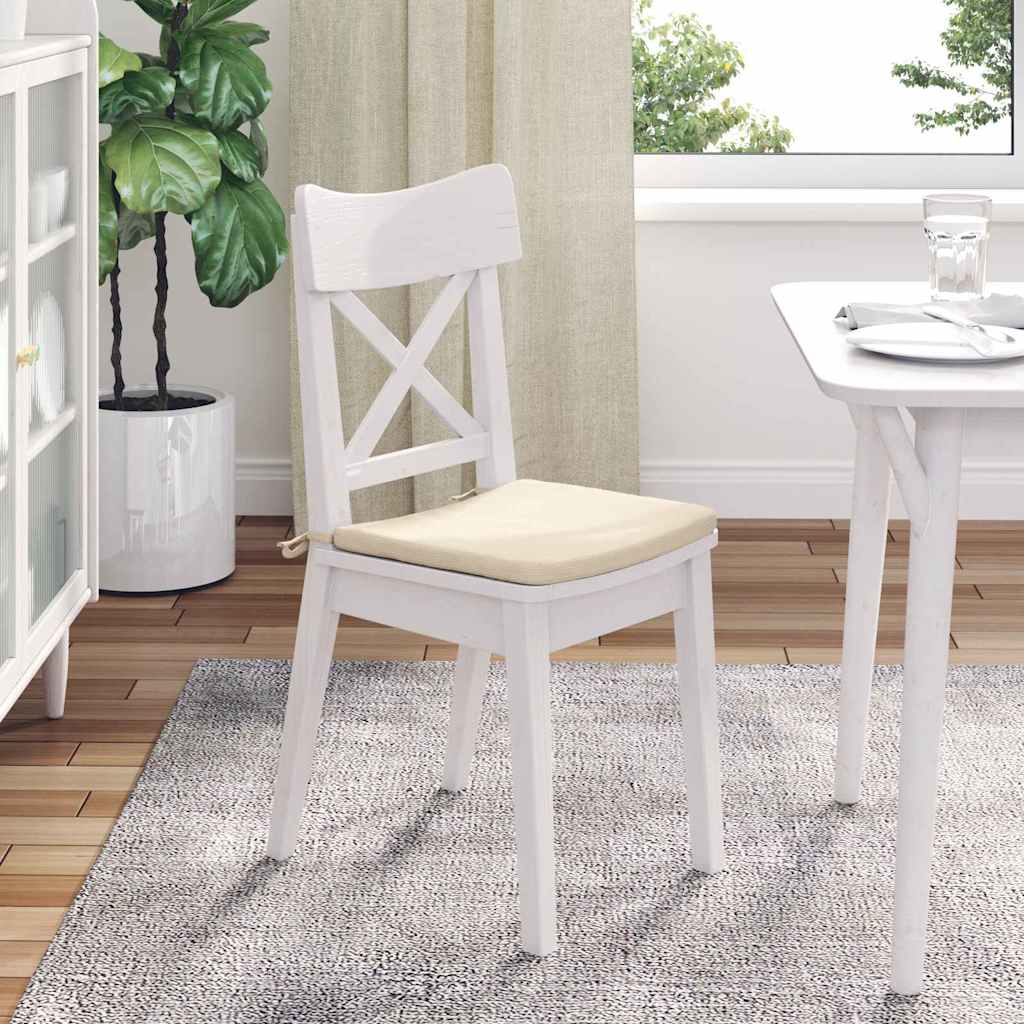 Jastučići za sjedenje 4 pcs Krema 40 x 40 x 3 cm