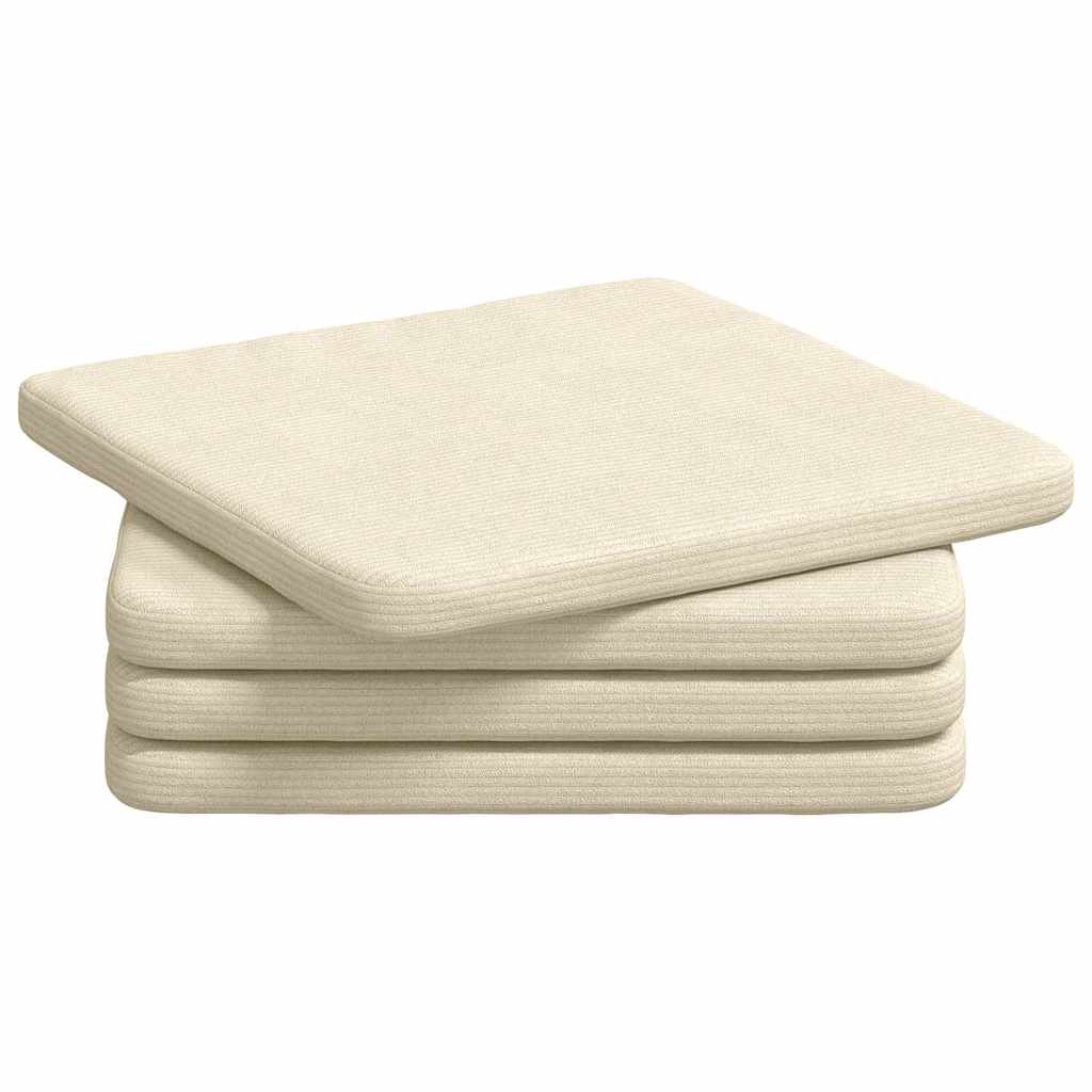 Jastučići za sjedenje 4 pcs Krema 40 x 40 x 3 cm